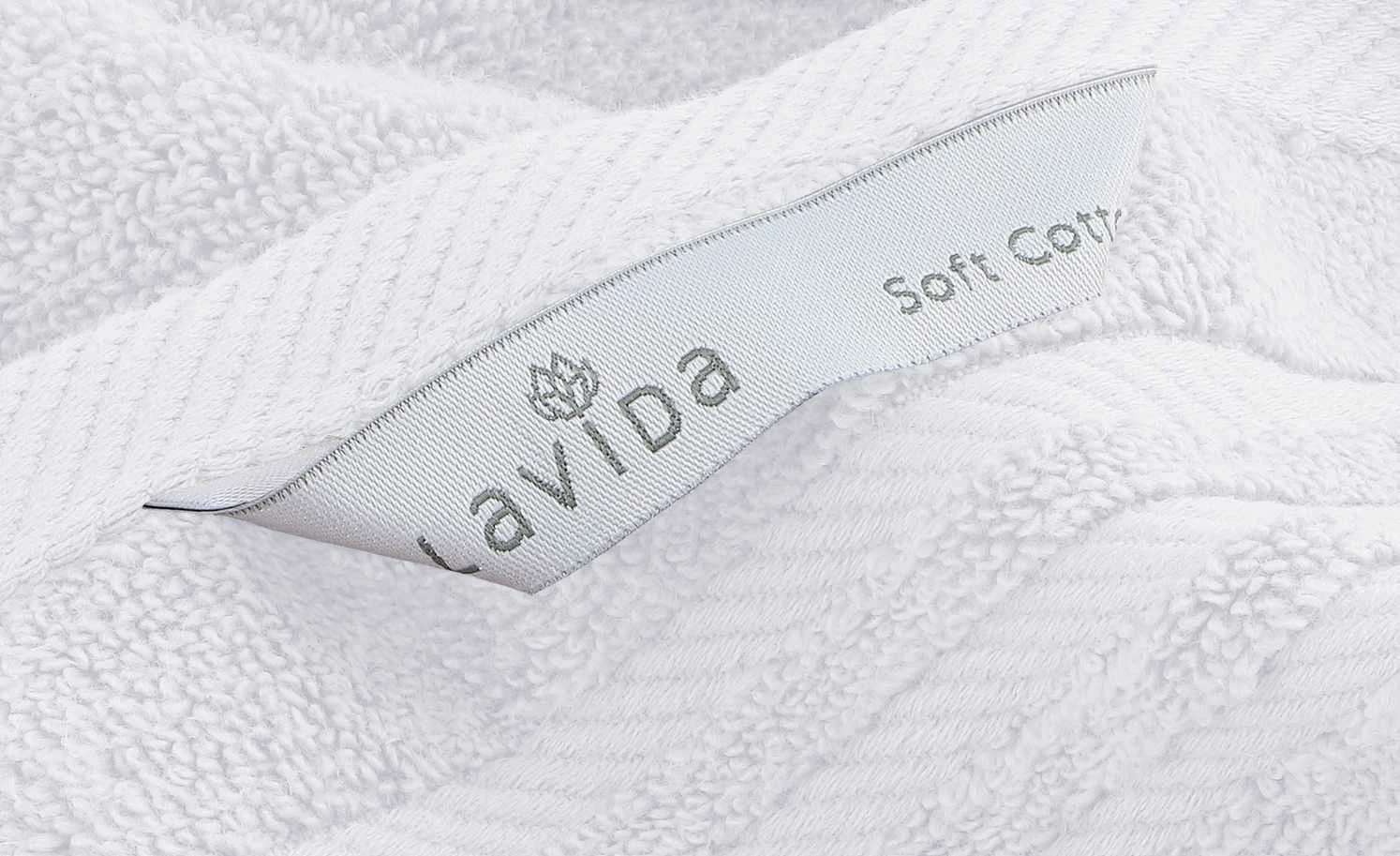 LAVIDA Badetuch Soft Cotton | Weiß Badetuch - 100x150 cm, Badetuch - 100x150 cm 4 LAVIDA Badetuch Soft Cotton | Weiß Badetuch - 100x150 cm, Badetuch - 100x150 cm – Bild 2