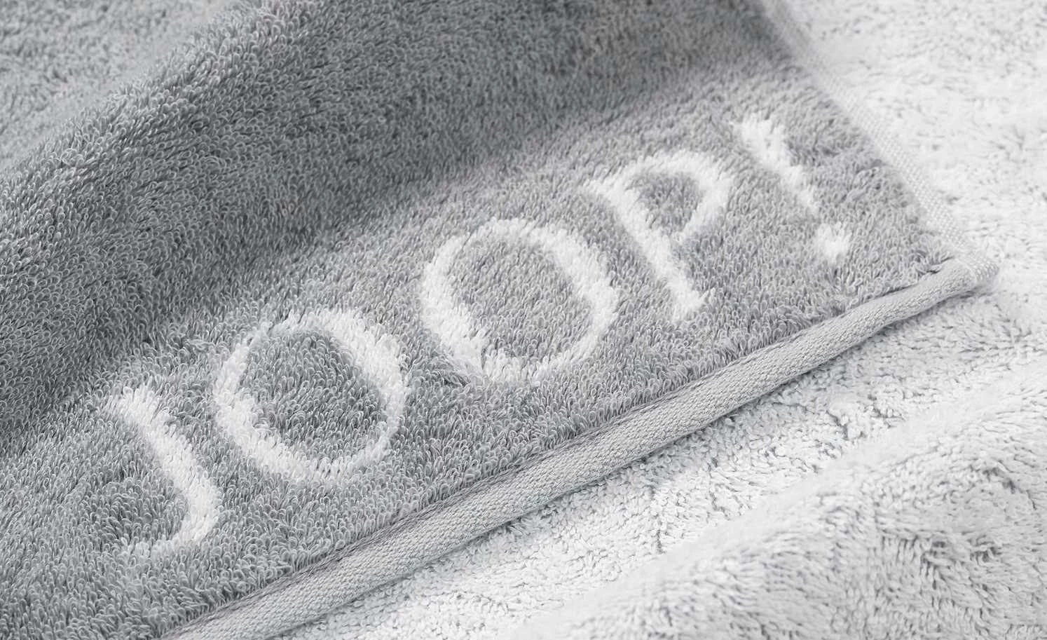 JOOP! Duschtuch JOOP 1600 Classic Doubleface | Silbergrau / Weiß 4 JOOP! Duschtuch JOOP 1600 Classic Doubleface | Silbergrau / Weiß – Bild 2