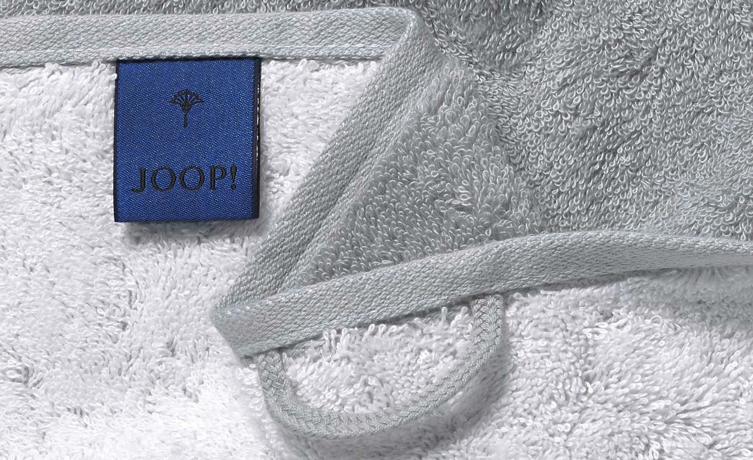 JOOP! Duschtuch JOOP 1600 Classic Doubleface | Silbergrau / Weiß 5 JOOP! Duschtuch JOOP 1600 Classic Doubleface | Silbergrau / Weiß – Bild 3