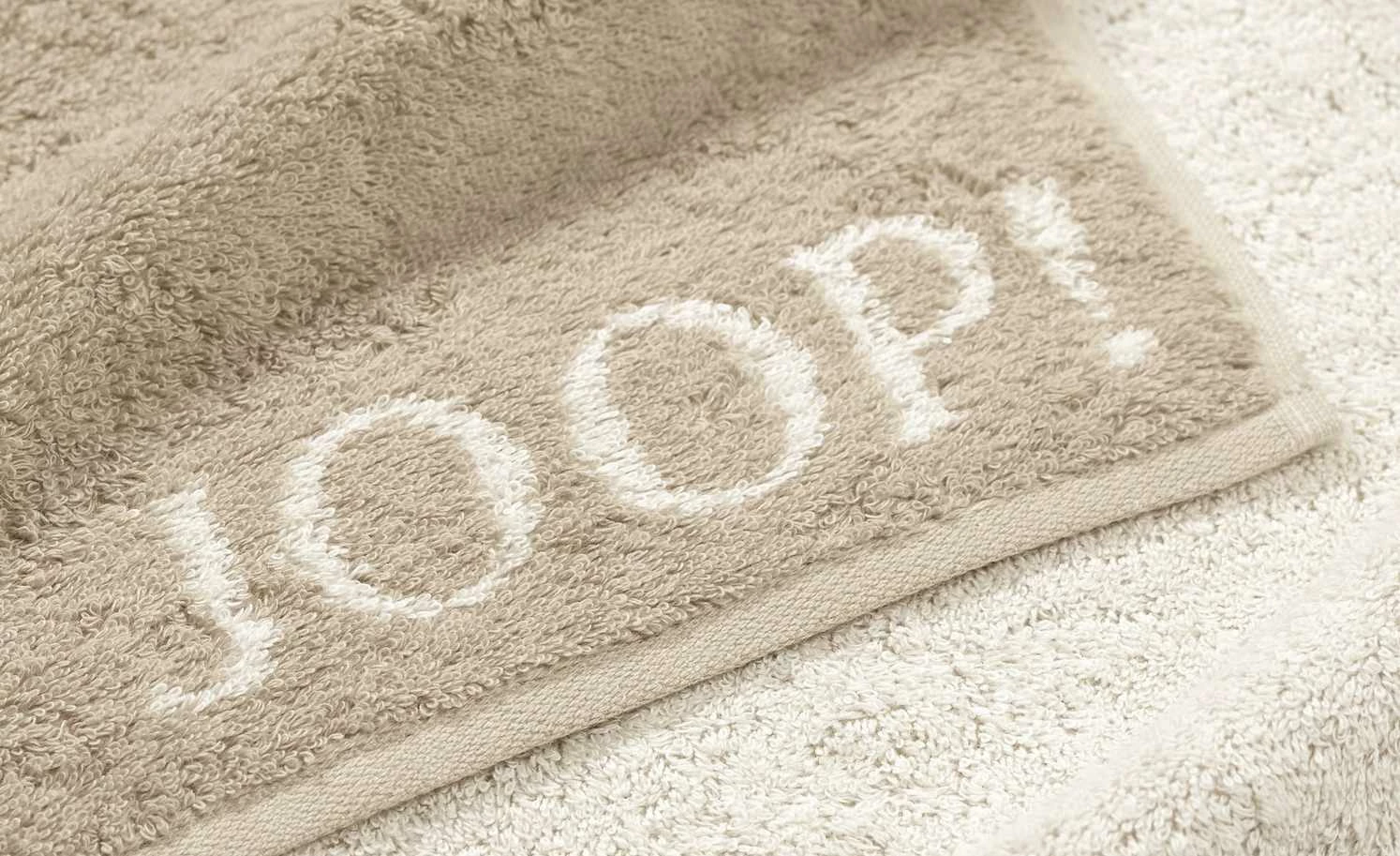 JOOP! Duschtuch JOOP 1600 Classic Doubleface | Sand / Creme 4 JOOP! Duschtuch JOOP 1600 Classic Doubleface | Sand / Creme – Bild 2