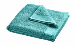 HOME STORY Badetuch Bubble | Dunkeltürkis Badetuch - 100x150 cm, Badetuch - 100x150 cm