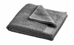 HOME STORY Duschtuch Bubble | Dunkelgrau Duschtuch - 70x140 cm, Duschtuch - 70x140 cm