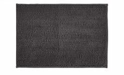 HOME STORY Badematte Happy | Anthrazit rechteckig (40 x 60 cm)