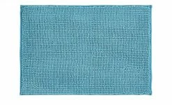 HOME STORY Badematte Happy | Türkis rechteckig (40 x 60 cm)