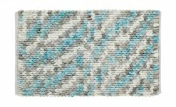 Badtextilien und Zubehör Verkäufe 9 HOME STORY Badteppich Rapunzel | 50|cm Weiß / Grau / Türkis