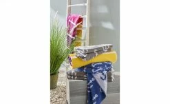 LAVIDA Strandtuch | Strandtuch - 70x140 cm, Strandtuch - 70x140 cm Dunkelblau / Weiß