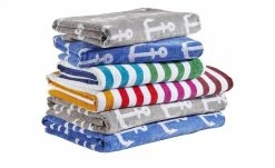 LAVIDA Strandtuch | Strandtuch - 70x140 cm, Strandtuch - 70x140 cm Dunkelblau / Weiß -Badtextilien und Zubehör Verkäufe 11827440 6 202107271302