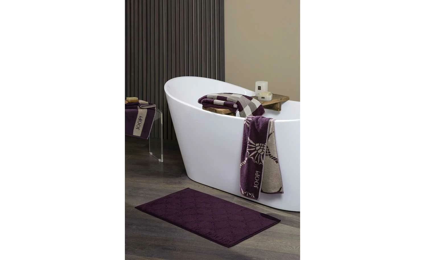 JOOP! Handtuch JOOP! Infinity Doubleface | Lila / Beige 4 JOOP! Handtuch JOOP! Infinity Doubleface | Lila / Beige – Bild 2