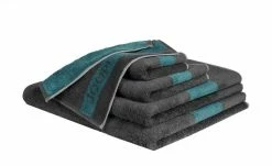 JOOP! Duschtuch JOOP! Infinity Doubleface | Grau / Petrol