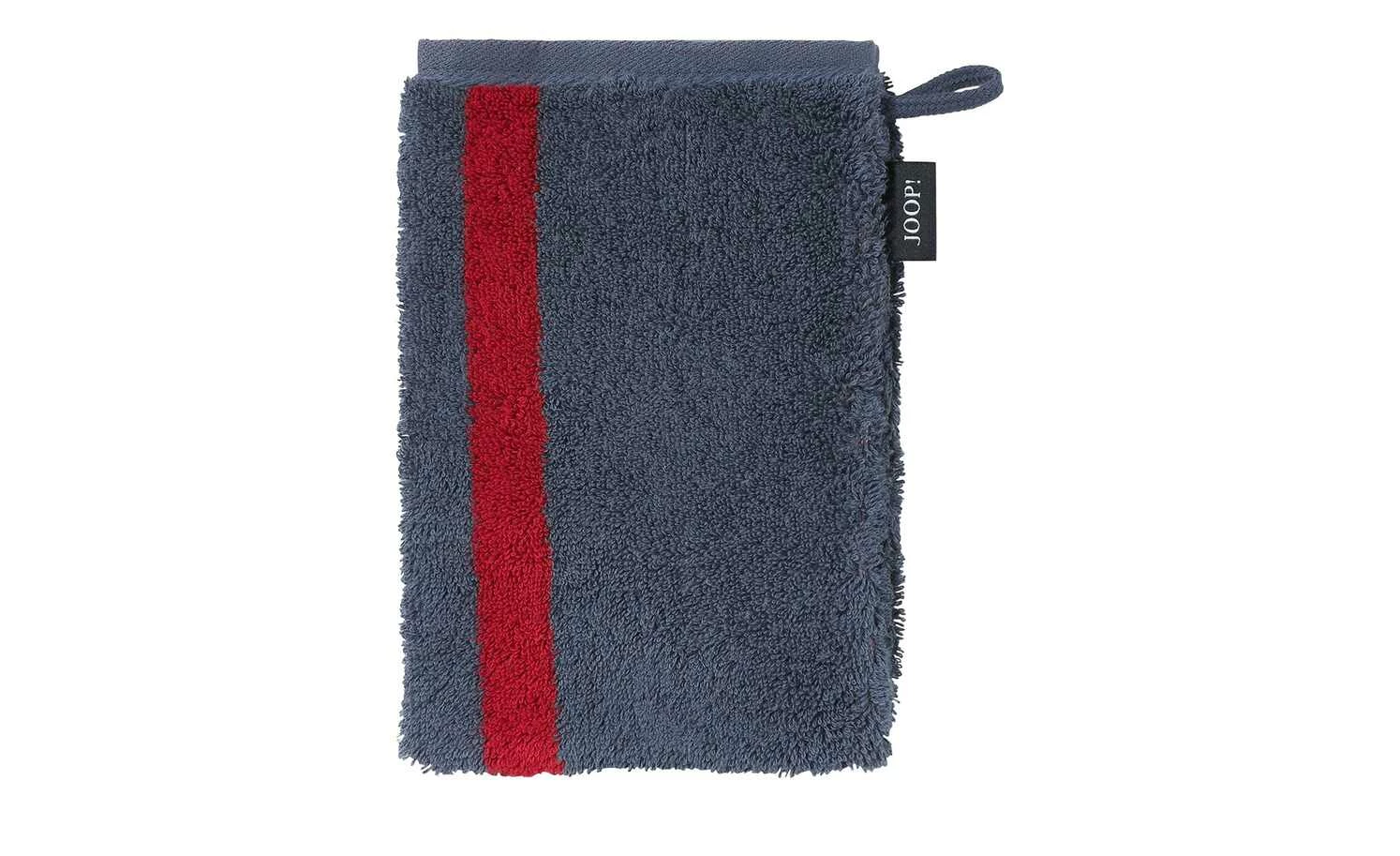 JOOP! Waschhandschuh JOOP! Infinity Doubleface | Denim (Grau-Blau) / Rot 4 JOOP! Waschhandschuh JOOP! Infinity Doubleface | Denim (Grau-Blau) / Rot – Bild 2