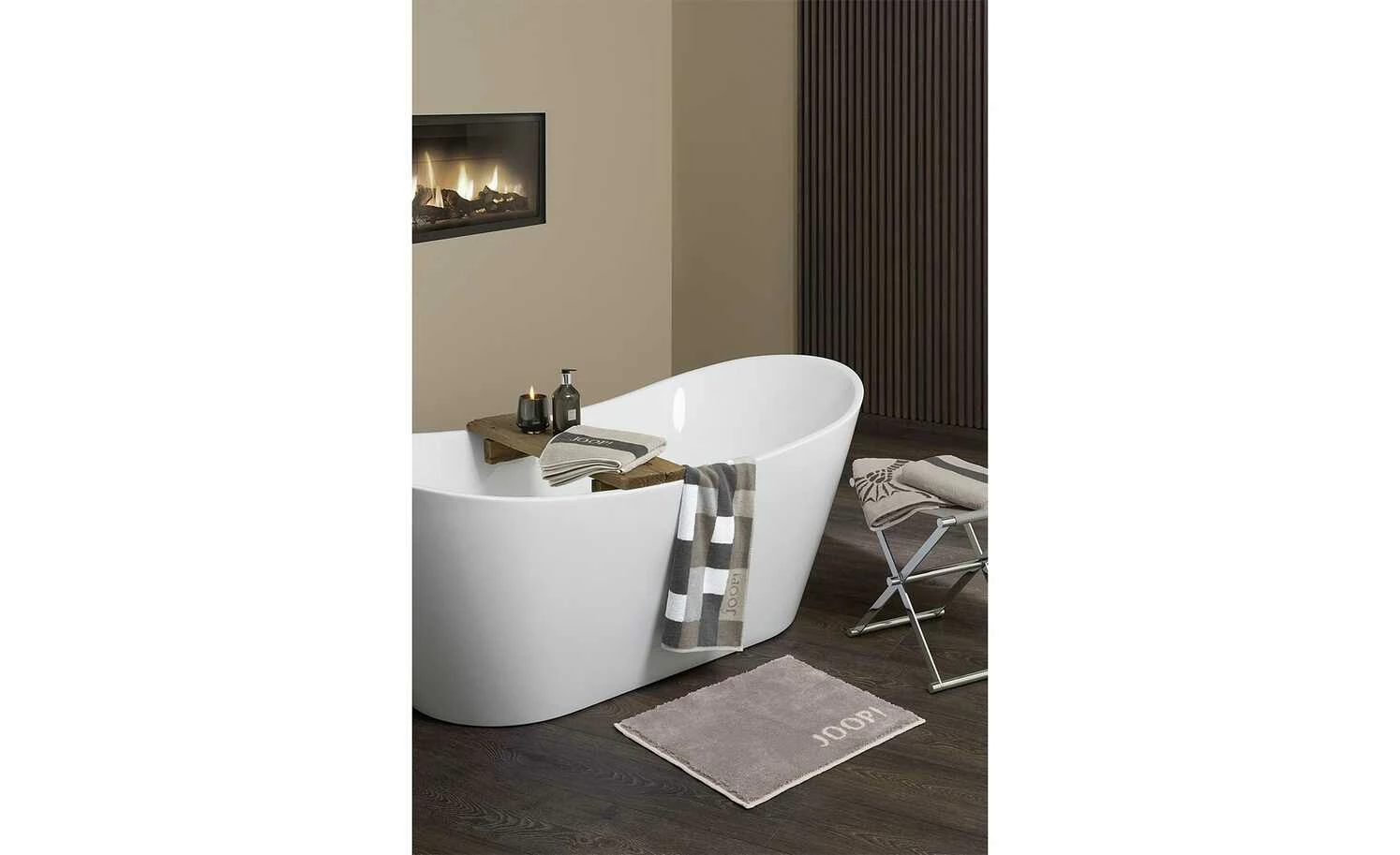 JOOP! Duschtuch JOOP! Infinity Mosaic | Beige / Grau / Weiß 4 JOOP! Duschtuch JOOP! Infinity Mosaic | Beige / Grau / Weiß – Bild 2