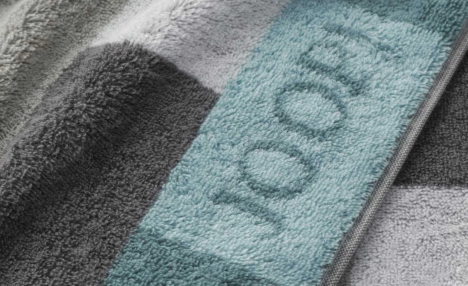 JOOP! Duschtuch JOOP! Infinity Mosaic | Grau / Blau / Weiß 6 JOOP! Duschtuch JOOP! Infinity Mosaic | Grau / Blau / Weiß – Bild 4