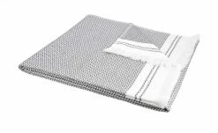 Strandtuch | Weiß / Anthrazit