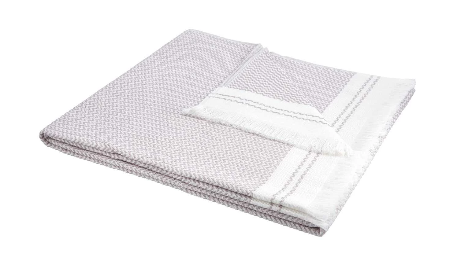 Strandtuch | Weiß / Mauve 3 Strandtuch | Weiß / Mauve