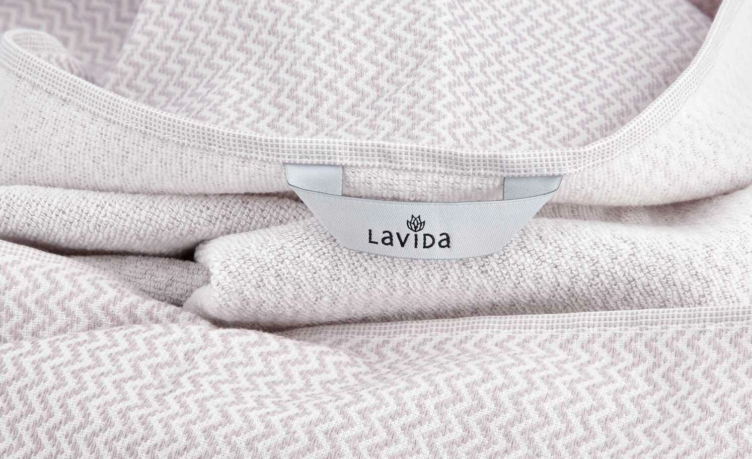 Strandtuch | Weiß / Mauve 5 Strandtuch | Weiß / Mauve – Bild 3