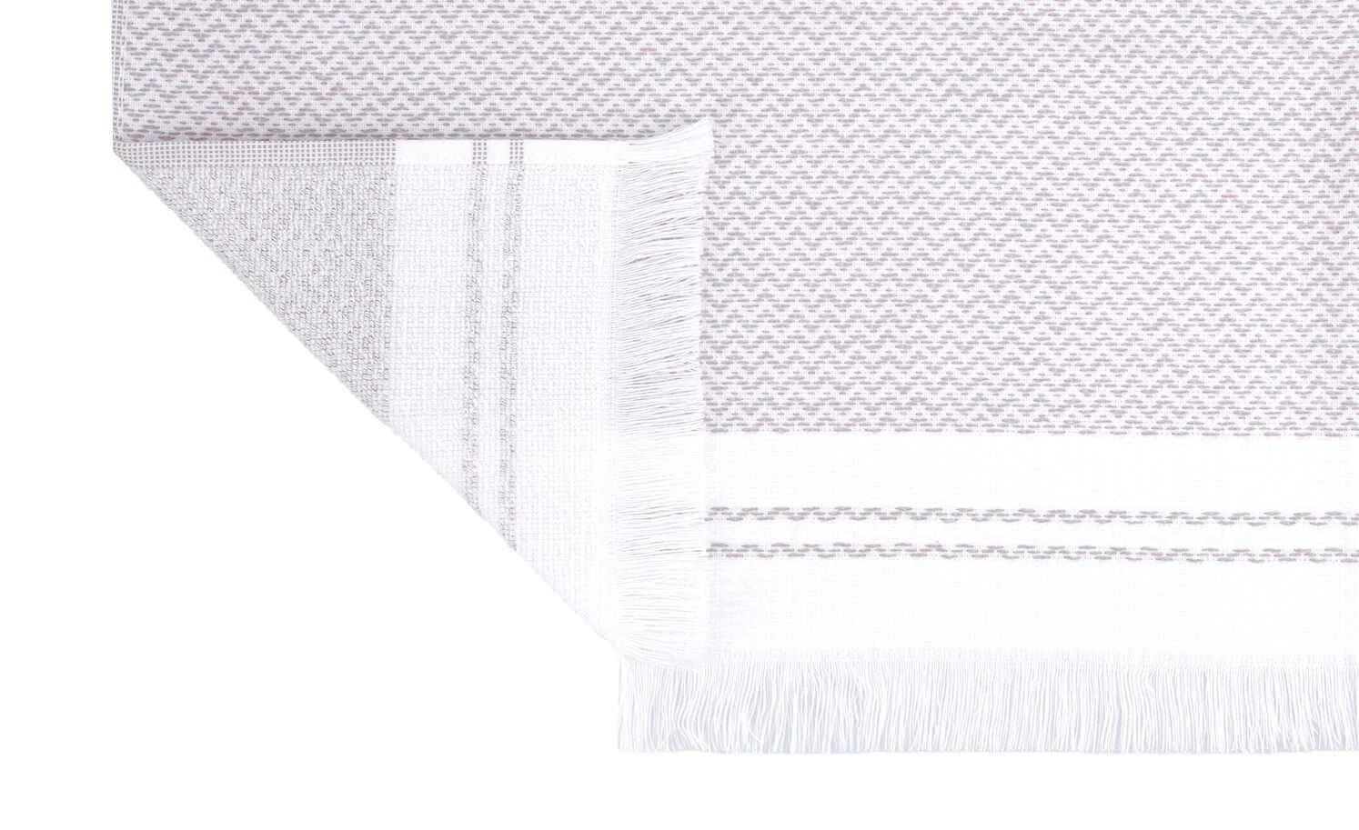 Strandtuch | Weiß / Mauve 6 Strandtuch | Weiß / Mauve – Bild 4